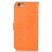 Luxury Metal Button PU Leather Folio Stand Case With Card Slots for iPhone 6/6s - Orange