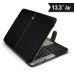 Luxury PU Leather Case Cover For MacBook Air 13 inch - Black