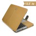 Luxury PU Leather Case Cover For MacBook Air 13 inch - Gold