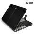 Luxury PU Leather Case Cover For The 2015 New MacBook 12 inch Retina Display - Black