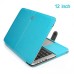 Luxury PU Leather Case Cover For The 2015 New MacBook 12 inch Retina Display - Blue