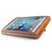 Luxury PU Leather Case With Kickstand Hand Strap Card Holder Flip Cover For Apple iPad Mini 4 - Yellowish Brown