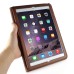 Luxury PU Leather Case With Kickstand Hand Strap Flip Cover For Apple iPad Air (iPad 5) / Air 2 (iPad 6) - Brown