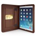 Luxury PU Leather Case With Kickstand Hand Strap Flip Cover For Apple iPad Mini 1 / 2 / 3 - Brown