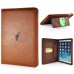 Luxury PU Leather Case With Kickstand Hand Strap Flip Cover For Apple iPad Mini 1 / 2 / 3 - Light Brown