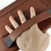 Luxury PU Leather Case With Kickstand Hand Strap Flip Cover For Apple iPad Mini 1 / 2 / 3 - Light Brown