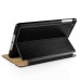 Luxury PU Leather Stripe Flip Stand Card Slot Case Cover For iPad Mini1/2/3 - Black