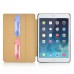 Luxury PU Leather Stripe Flip Stand Card Slot Case Cover For iPad Mini1/2/3 - Blue