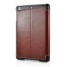 Luxury PU Leather Stripe Flip Stand Card Slot Case Cover For iPad Mini1/2/3 - Brown