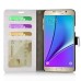 Luxury Pull-Up PU Leather Flip Wallet Stand Case Cover For Samsung Galaxy Note 5 - White