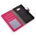 Luxury Pull-Up PU Leather Flip Wallet Stand Case Cover For Samsung Galaxy S6 Edge Plus - Magenta