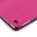 Luxury Pull- Up PU Leather Wake/Sleep Dormancy Flip Stand Case With Card Slots For iPad Mini 4 - Magenta