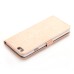 Luxury Rhinestone Magnetic Flip Stand Leather Case with Card Slot for iPhone 6 Plus - Champagne Gold