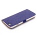 Luxury Rhinestone Magnetic Flip Stand Leather Case with Card Slot for iPhone 6 Plus - Dark Blue