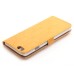 Luxury Rhinestone Magnetic Flip Stand Leather Case with Card Slot for iPhone 6 Plus - Gold