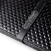 Luxury Rhombus Grid Pattern Magnetic Embedded Stand Leather Case with Card Holder for Samsung Galaxy Note 4 - Black