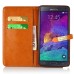 Luxury Rhombus Grid Pattern Magnetic Embedded Stand Leather Case with Card Holder for Samsung Galaxy Note 4 - Brown