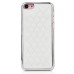 Luxury Rhombus Pattern Sheepskin Leather Coating Lambskin And Electroplated Plastic Hard Case Cover For iPhone 5C