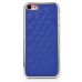 Luxury Rhombus Pattern Sheepskin Leather Coating Lambskin And Electroplated Plastic Hard Case Cover For iPhone 5C