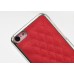 Luxury Rhombus Pattern Sheepskin Leather Coating Lambskin And Electroplated Plastic Hard Case Cover For iPhone 5C