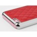 Luxury Rhombus Pattern Sheepskin Leather Coating Lambskin And Electroplated Plastic Hard Case Cover For iPhone 5C