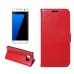 Luxury Sheepskin Pressed Flower Flip PU Leather Cover Case Wallet for Samsung Galaxy S7 Edge G935 -Red