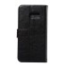 Luxury Sheepskin Pressed Flower Flip PU Leather Cover Case Wallet for Samsung Galaxy S7 Plus - Black