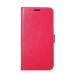 Luxury Sheepskin Pressed Flower Flip PU Leather Cover Case Wallet for Samsung Galaxy S7 Plus - Rose red