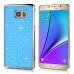 Luxury Shiny Diamond Rhinestone Studded Plating Hard Protective Case For Samsung Galaxy Note 5- Light Blue