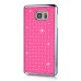 Luxury Shiny Diamond Rhinestone Studded Plating Hard Protective Case For Samsung Galaxy Note 5- Pink