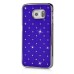 Luxury Shiny Diamond Rhinestone Studded Plating Hard Protective Case For Samsung Galaxy S6 Edge - Dark Blue