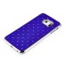 Luxury Shiny Diamond Rhinestone Studded Plating Hard Protective Case For Samsung Galaxy S6 Edge - Dark Blue