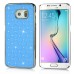 Luxury Shiny Diamond Rhinestone Studded Plating Hard Protective Case For Samsung Galaxy S6 Edge - Light Blue