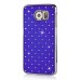 Luxury Shiny Diamond Rhinestone Studded Plating Hard Protective Case For Samsung Galaxy S6 G920- Dark Blue