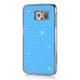 Luxury Shiny Diamond Rhinestone Studded Plating Hard Protective Case For Samsung Galaxy S6 G920- Light Blue