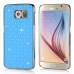 Luxury Shiny Diamond Rhinestone Studded Plating Hard Protective Case For Samsung Galaxy S6 G920- Light Blue