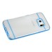 Luxury Slim Transparent Clear Colored Lines Back Gel Case Hard Cover For Samsung Galaxy S6 Edge - Blue