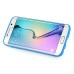 Luxury Slim Transparent Clear Colored Lines Back Gel Case Hard Cover For Samsung Galaxy S6 Edge - Blue