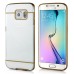 Luxury Slim Transparent Clear Colored Lines Back Gel Case Hard Cover For Samsung Galaxy S6 Edge - Brown