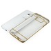 Luxury Slim Transparent Clear Colored Lines Back Gel Case Hard Cover For Samsung Galaxy S6 Edge - Brown