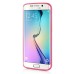 Luxury Slim Transparent Clear Colored Lines Back Gel Case Hard Cover For Samsung Galaxy S6 Edge - Pink