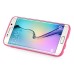 Luxury Slim Transparent Clear Colored Lines Back Gel Case Hard Cover For Samsung Galaxy S6 Edge - Pink