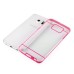 Luxury Slim Transparent Clear Colored Lines Back Gel Case Hard Cover For Samsung Galaxy S6 Edge - Pink