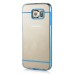 Luxury Slim Transparent Clear Colored Lines Back Gel Case Hard Cover For Samsung Galaxy S6 G920 - Blue