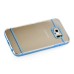 Luxury Slim Transparent Clear Colored Lines Back Gel Case Hard Cover For Samsung Galaxy S6 G920 - Blue