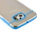 Luxury Slim Transparent Clear Colored Lines Back Gel Case Hard Cover For Samsung Galaxy S6 G920 - Blue