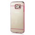 Luxury Slim Transparent Clear Colored Lines Back Gel Case Hard Cover For Samsung Galaxy S6 G920 - Pink