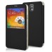 Luxury Time View Flip PU Leather Case for Samsung Galaxy Note 3 - Black