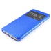 Luxury Time View  PU Leather Transparent PC Back Flip Case For Samsung Galaxy Note 5 - Blue