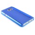 Luxury Time View  PU Leather Transparent PC Back Flip Case For Samsung Galaxy Note 5 - Blue